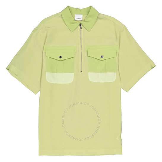 Burberry Ladies Mist Green Ilona Zip-front Silk Bowling