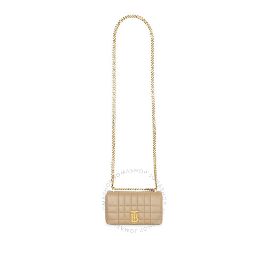 Burberry Ladies Oat Beige Quilted Leather Mini Lola Bag