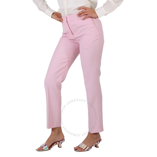 Burberry Ladies Pale Candy Pink Straight-Leg Tailored