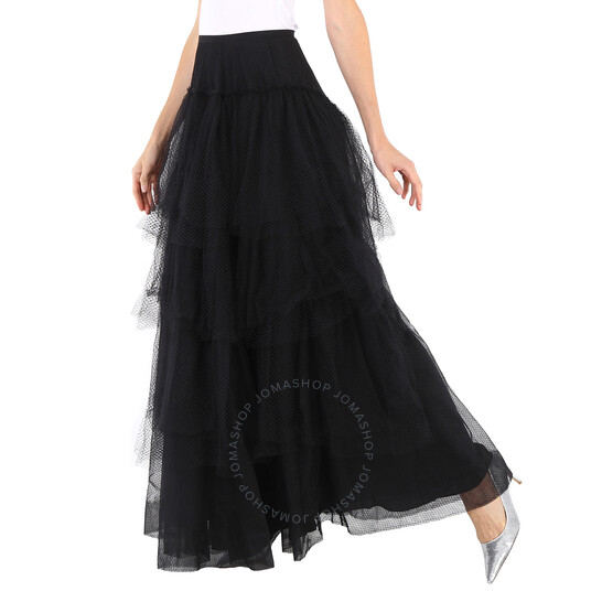 スカート Burberry Lace skirt NWT Burberry Lace Silk Panel Pleated Skirt Soft Peach Pink