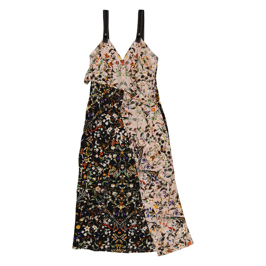 Burberry Ladies Sloane Floral Print Silk Slipdress, Brand