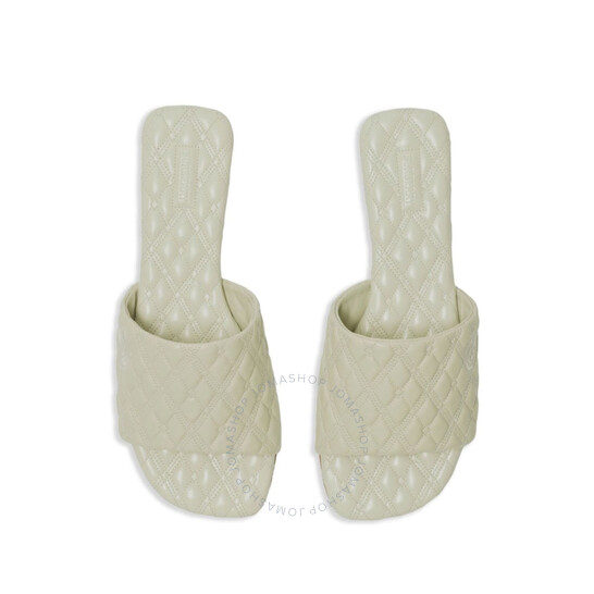 Burberry Logo Embossed Quilted Leather Sandals, Brand Size