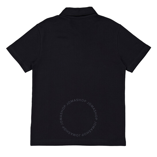 Burberry Logo Embroidered Straight Hem Cotton Polo Shirt