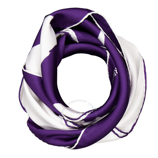 【送料&関税込】Burberry Horse Silk Split Scarf - Unisex Burberry Logo Printed Split Horse Silk Scarf 8075450