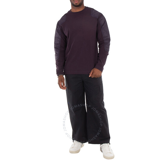 BURBERRY ロングスリーブプレススタジジャケット Burberry Long Sleeve Panelled Design Sweatshirt, Size Small