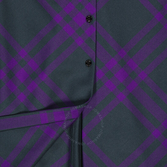 Burberry Long Sleeved Checked Wool Shirt Dress, Brand Size 2