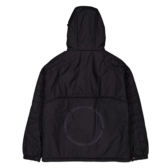 Burberry Men's Black Langham Logo Quilted Hooded Jacket