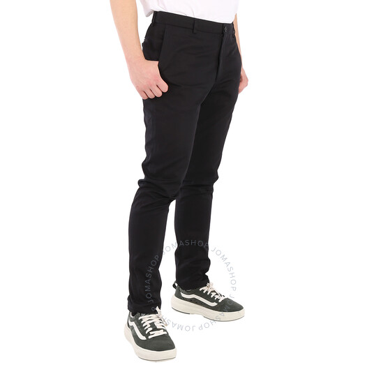 Burberry Men's Black Slim-Fit Chino Pants, Brand Size 54