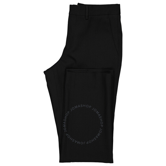 Burberry Men's Black Tailored Straight Leg Virgin Wool Pants