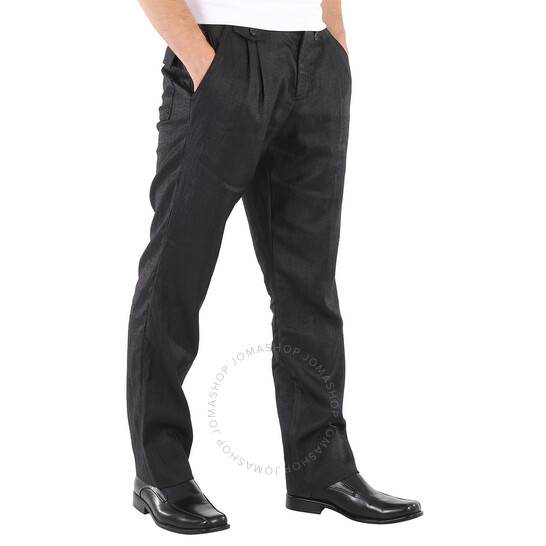 Burberry Men's Black Zip-detailed Trousers