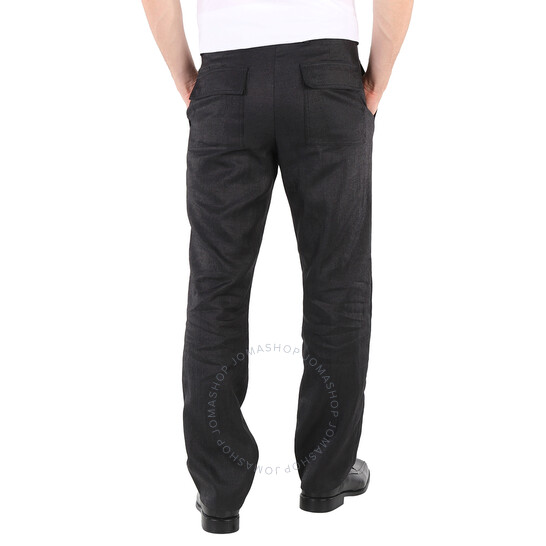 Burberry Men's Black Zip-detailed Trousers