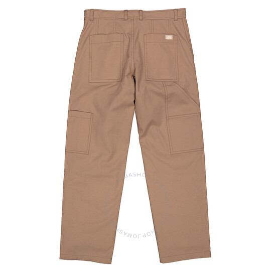 Burberry Men's Cotton Twill Tailored Trousers In Warm Walnut