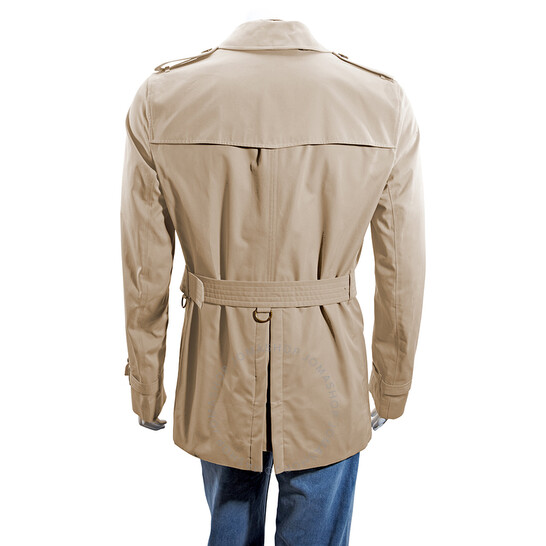 Burberry Men's Heritage Honey Sandringham Short Trench