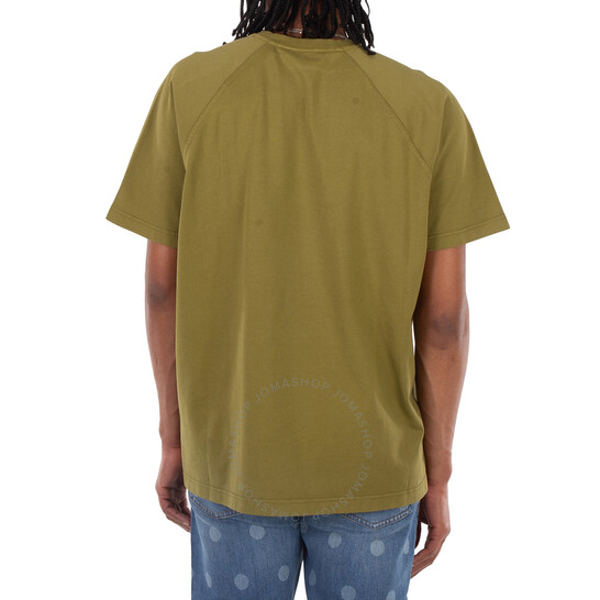 【関税込み】Burberry グリーン ロゴ刺繍 Tシャツ Burberry Men's Spruce Green Molesey Logo Embroidered Cotton
