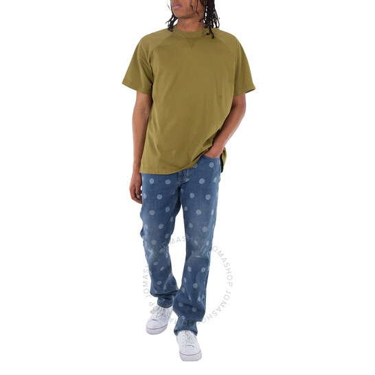 Burberry Men's Spruce Green Molesey Logo Embroidered Cotton