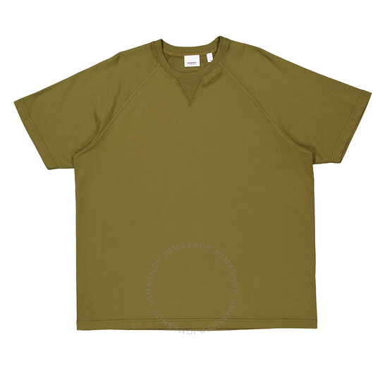 Burberry Men's Spruce Green Molesey Logo Embroidered Cotton
