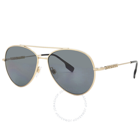 Burberry Polarized Dark Grey Pilot Ladies Sunglasses BE3147