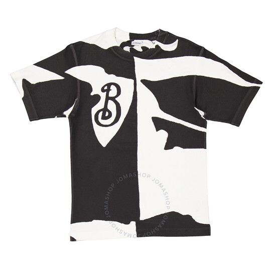 Burberry Printed Organic Cotton T-Shirt, Size Small 8093479