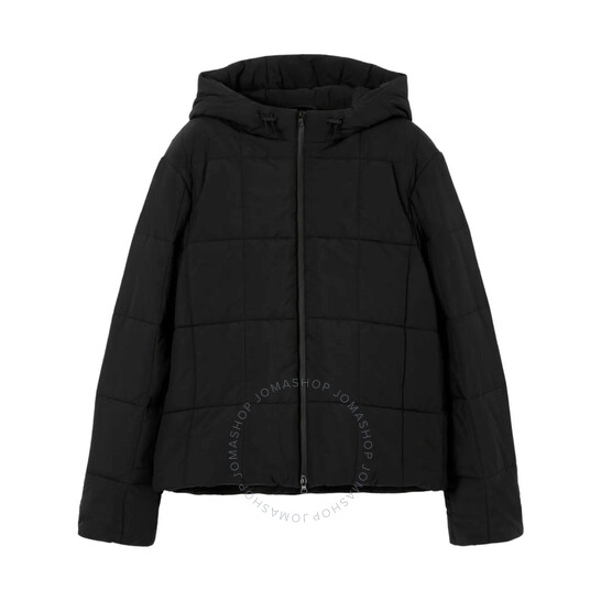 Burberry Quilted Hooded Jacket, Size Large 8074274