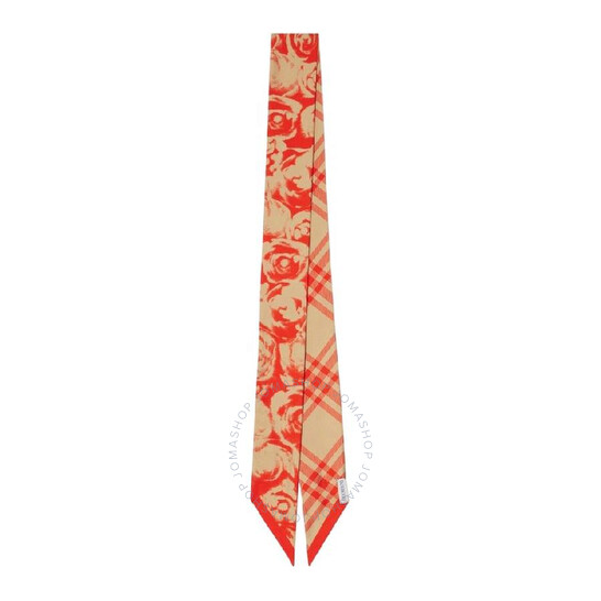 Burberry Reversible Rose Print Silk Scarf 8095252