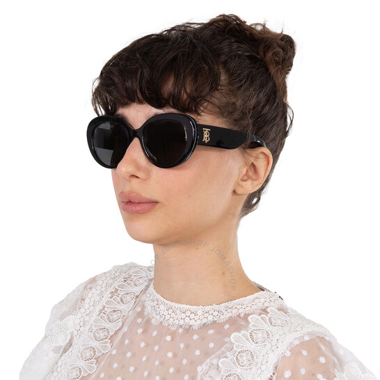 Burberry Rose Dark Grey Cat Eye Ladies Sunglasses BE4298