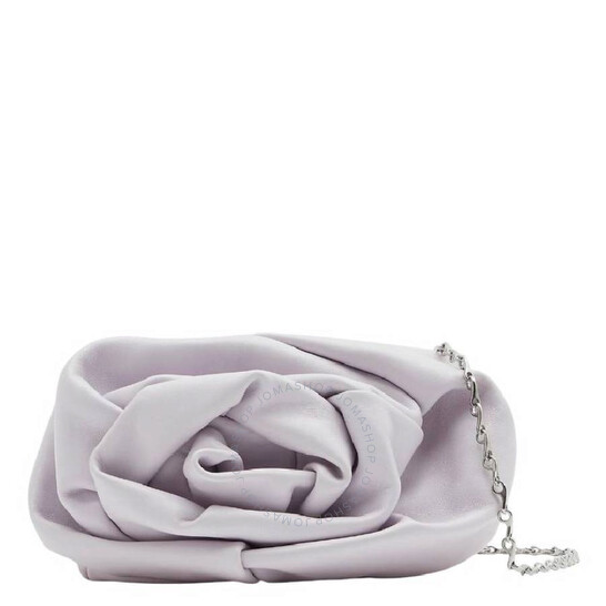 【BURBERRY】ROSE CLUTCH ローズ チェーン付きクラッチ Burberry Rose Nappa Chain Clutch In Haze 8079186