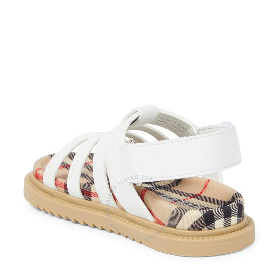 Burberry Sam Touch-Strap Caged Sandals, Brand Size 27 (10