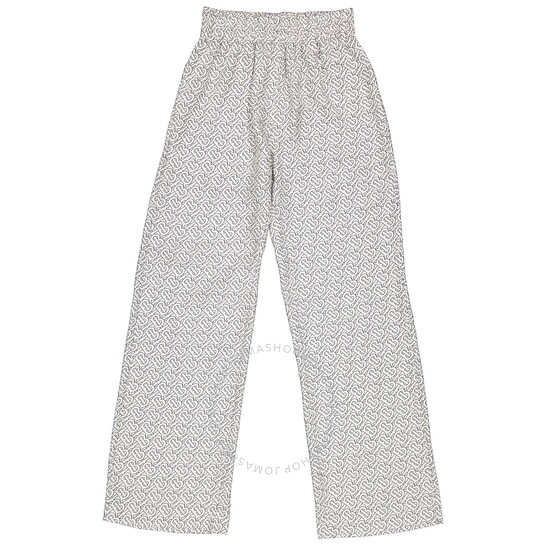 パンツ Burberry Embroidered Twill Wide-Leg Pant BURBERRY Pleated wool and silk-blend twill wide-leg pants