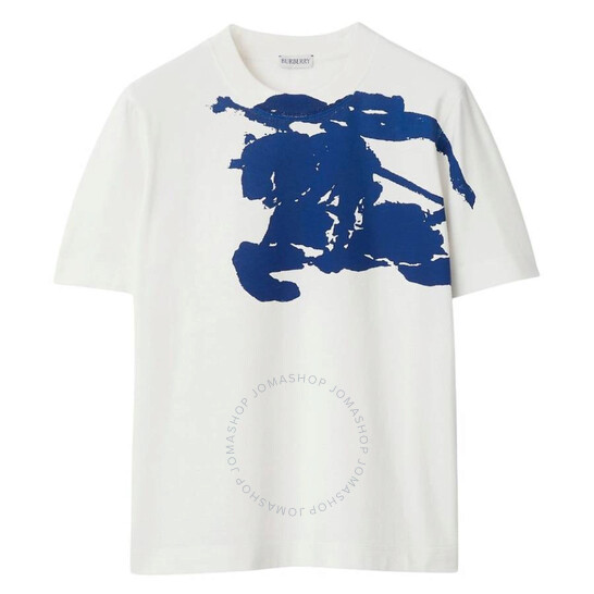 Burberry Short Sleeve Equestrian Knight Cotton T-Shirt, Size