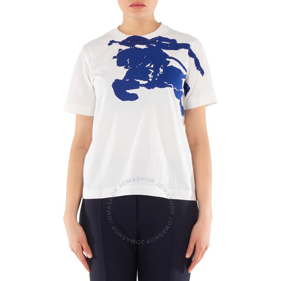 Burberry Short Sleeve Equestrian Knight Cotton T-Shirt, Size