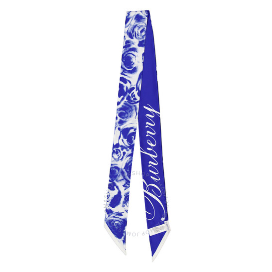 【送料&関税込】Burberry Silk Scarf With Roses - Unisex Burberry Water Rose Printed Square Silk Scarf in Red | Lyst