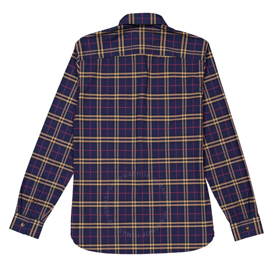 BURBERRY   シャツ　3Y Burberry Edward Antique Yellow IP Check Mens Cotton Short