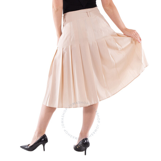 Burberry Soft Taupe Alicia Belted Skirt, Brand Size 4 (US