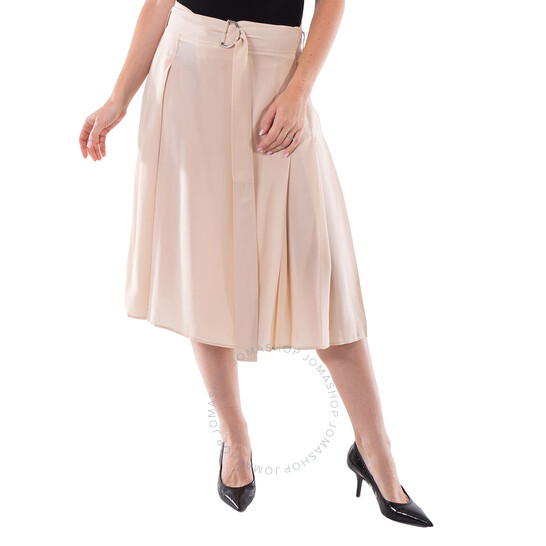 スカート BURBERRY Women Skirts 8067787OPTICWHITE White Burberry Buttoned High Waist Mini Skirt In White | ModeSens
