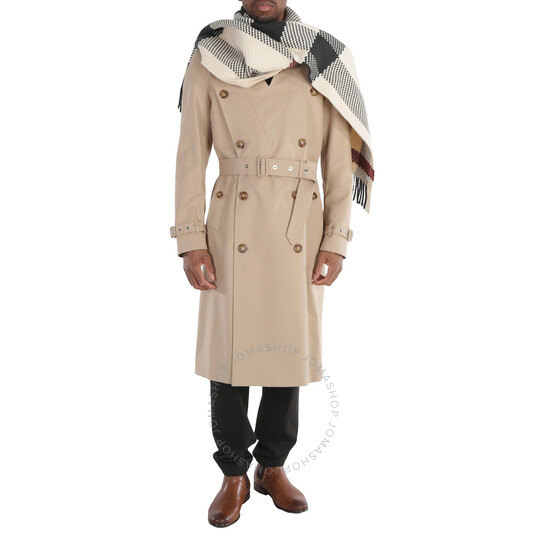 Burberry 8077392NDEF 関税送料込 Burberry Archive Beige Check Cashmere Fringed Scarf 8078776