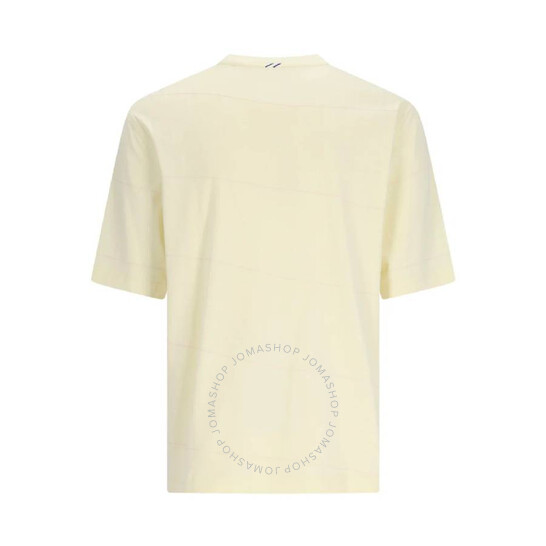Burberry Striped Logo-Embroidered T-Shirt, Size Large