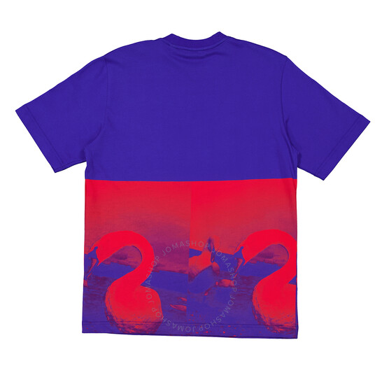 【送料&関税込】Burberry Swan Print T-shirt Burberry Men's' Swan Print Long Sleeve T-Shirt in