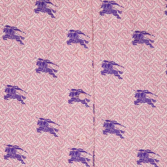 Burberry Tabi Equestrian Knight TB Monogram Print Silk