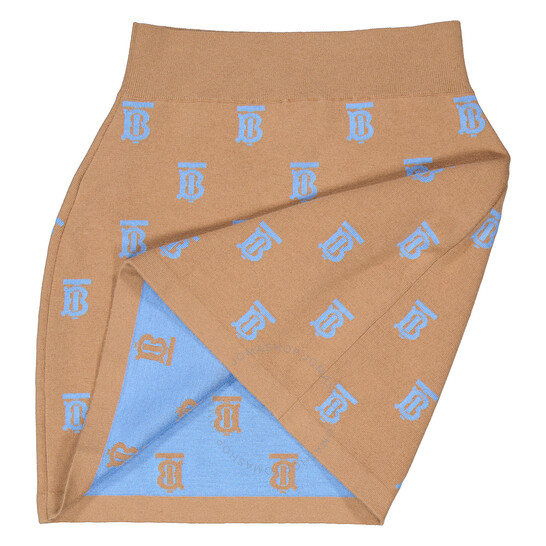 Burberry TB Monogram Jacquard Mini Skirt, Size XX-Small