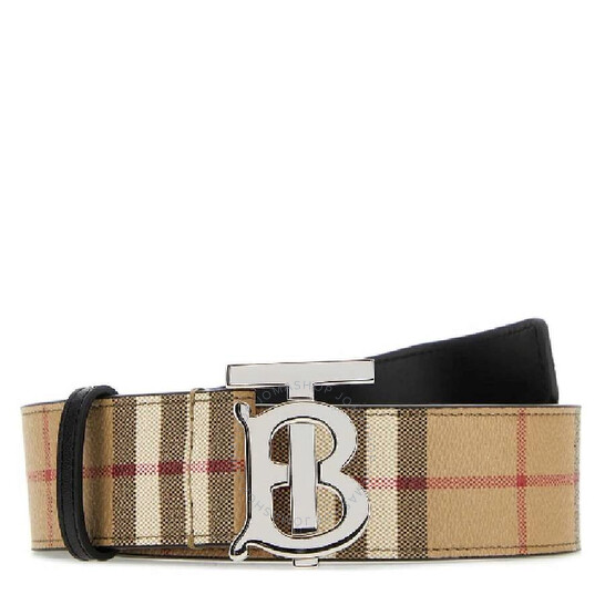 Burberry TB Plaque Buckle Check Belt, Size 90 cm 8070294