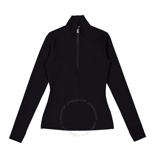 Burberry Turtle-Neck Half-Zip Straight Hem Jumper, Size