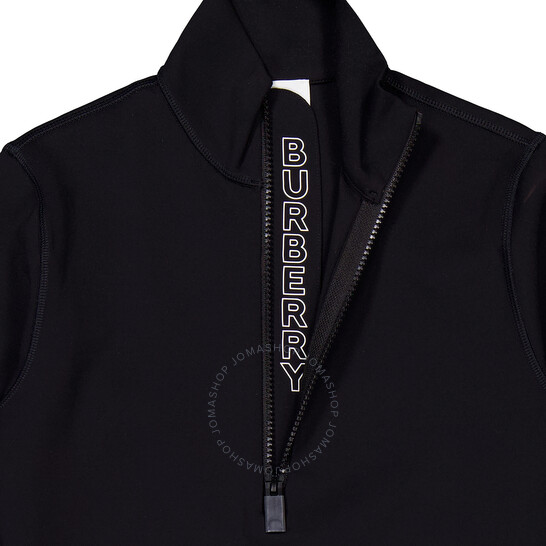 Burberry Turtle-Neck Half-Zip Straight Hem Jumper, Size
