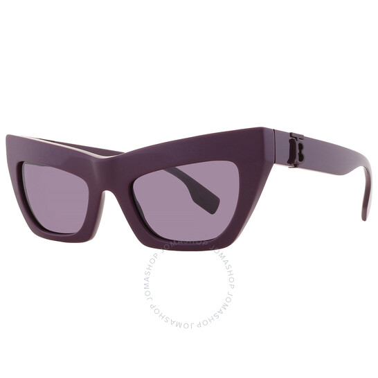 サングラス BURBERRY Woman Sunglasses Violet 0BE4424 411387 Burberry Eyewear - OBE4424 Check Violet Sunglasses Mac & Co