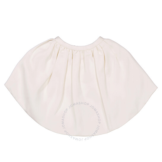 Burberry White Wreningham Cropped Cotton And Silk Cape