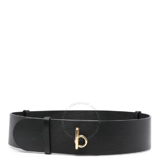 Burberry Wide Leather Rocking Horse Belt, Size Medium