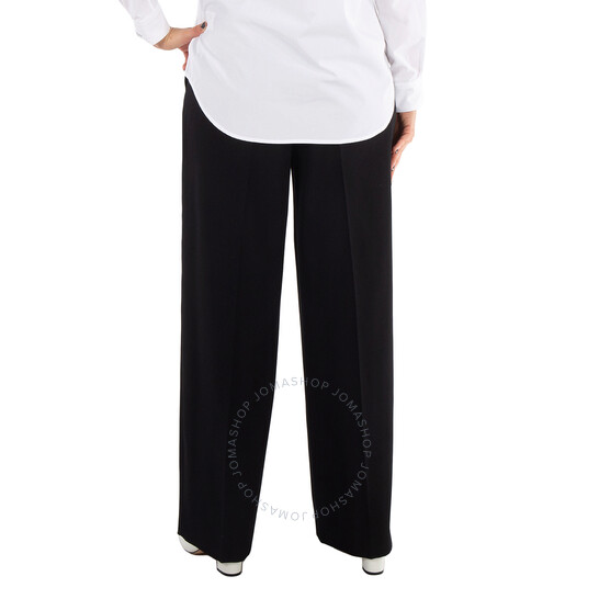 Burberry Wide Leg Wool Trouser With Slits, Brand Size 6 (US