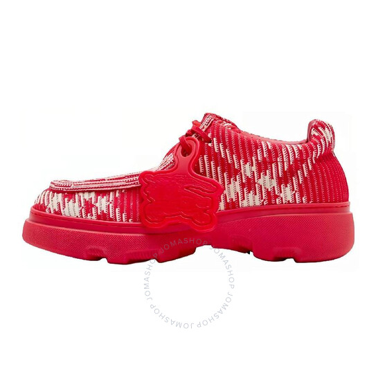 Burberry Woven Creeper Shoes With Vintage Check, Brand Size