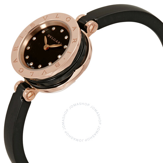 Bvlgari B.zero1 Black Lacquered Dial Black Ceramic Bangle