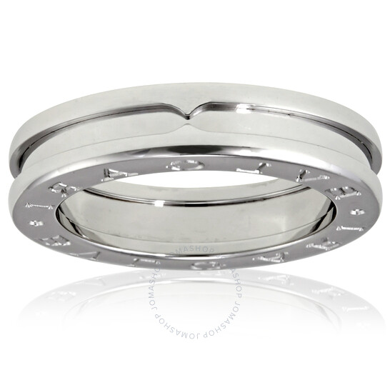Bvlgari B.Zero1 18K White Gold 1-Band Ring, Brand Size 52