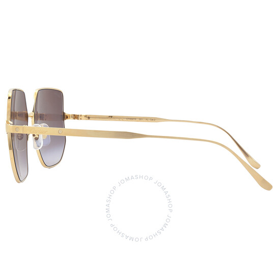 CARTIER シオメトリックフレムサンクラス CT0327S 001 Cartier Grey Gradient Flash Geometric Ladies Sunglasses